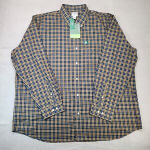L.L. Bean Kennebunk Sport Shirt Men's 3XL Plaid Traditional Fit Wrinkle Free NWT